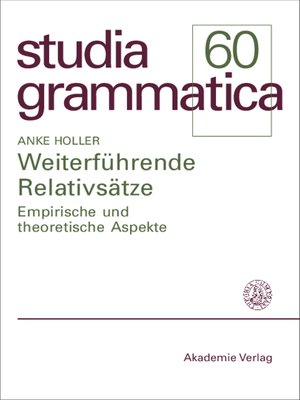 cover image of Weiterführende Relativsätze